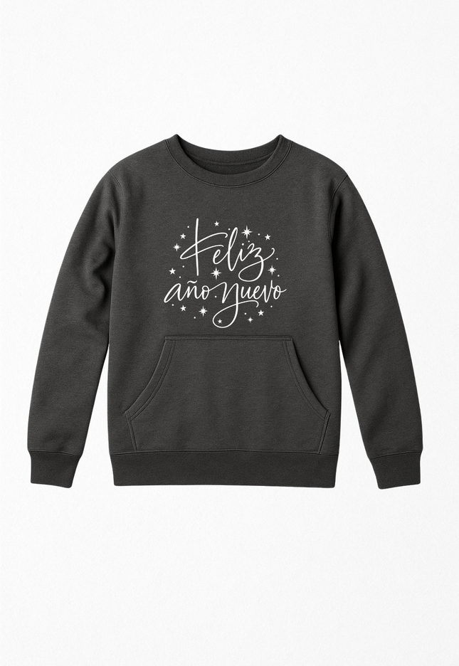 Sudadera afelpada Kids 2 a 12 años. Feliz año nuevo estrellas