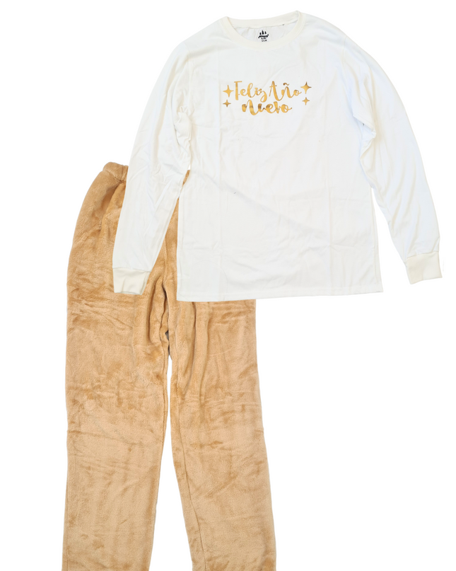 Pijama Polar Caballero. Feliz Año Nuevo