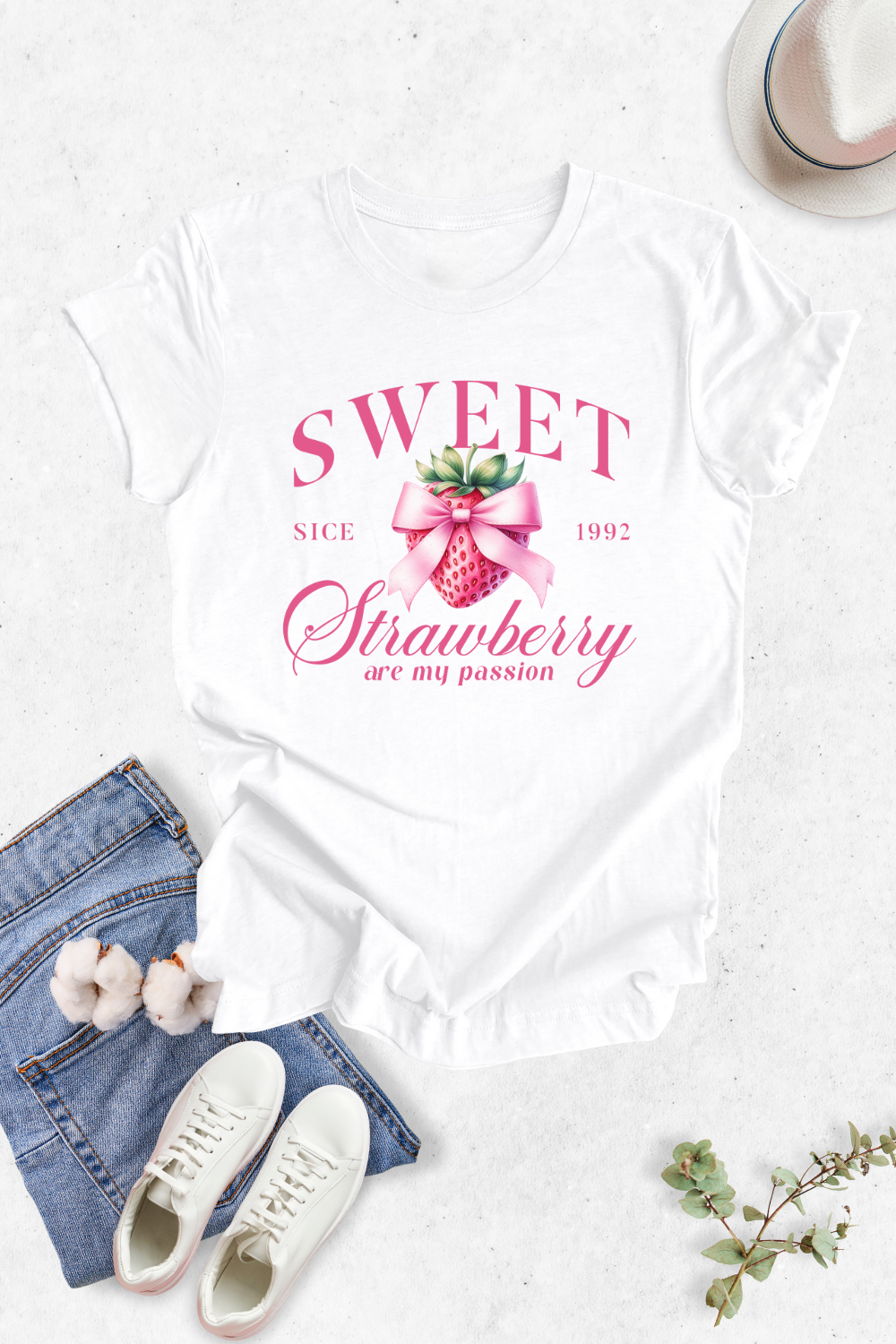 Blusa dama manga corta. Sweet Strawberry