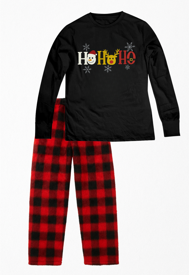 Pijama Flanel Caballero. HO HO HO