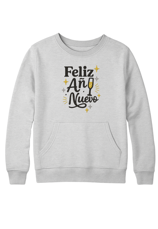 Sudadera afelpada Unisex. Feliz año nuevo copa
