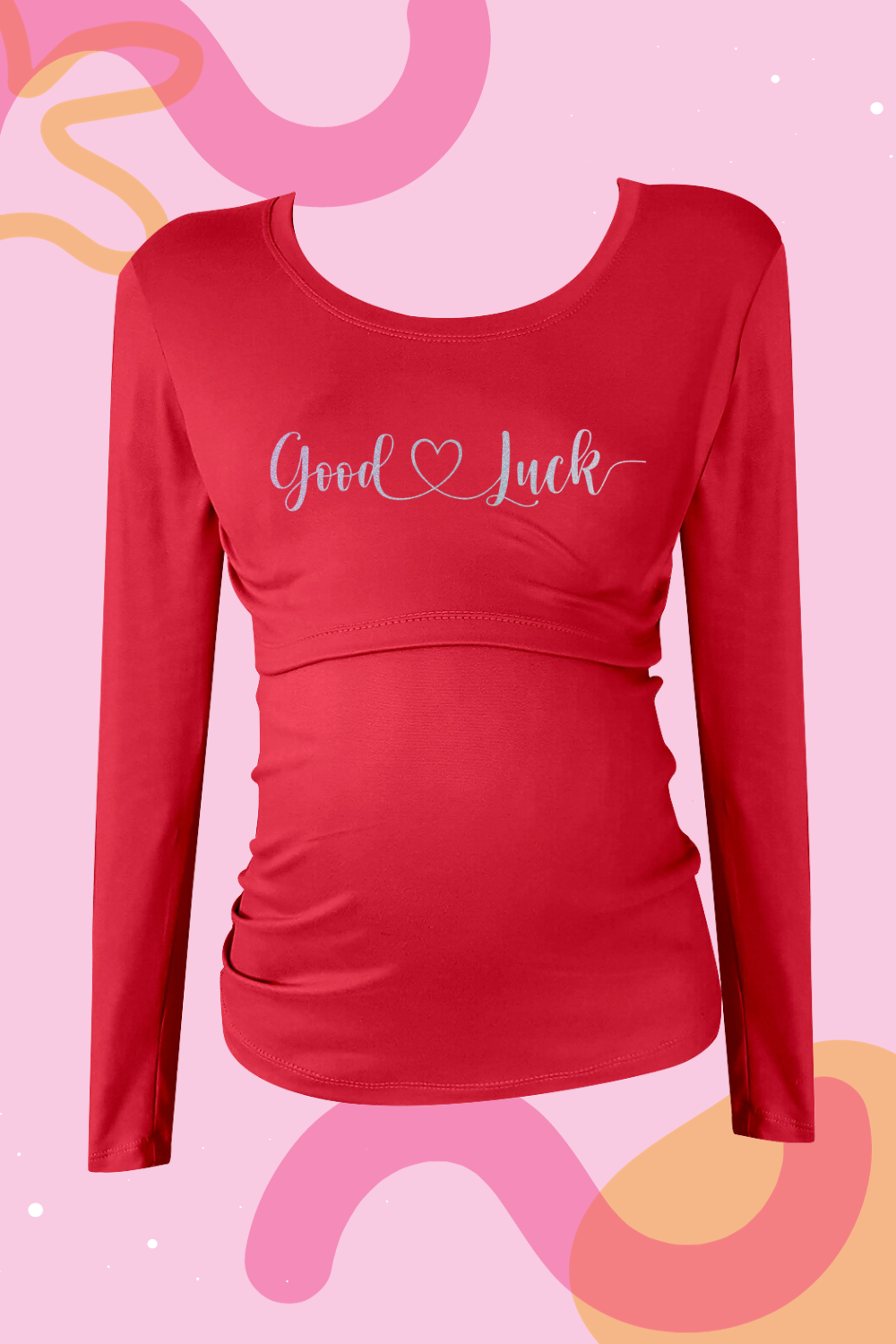 Blusa maternidad-lactancia Manga Larga. Good luck