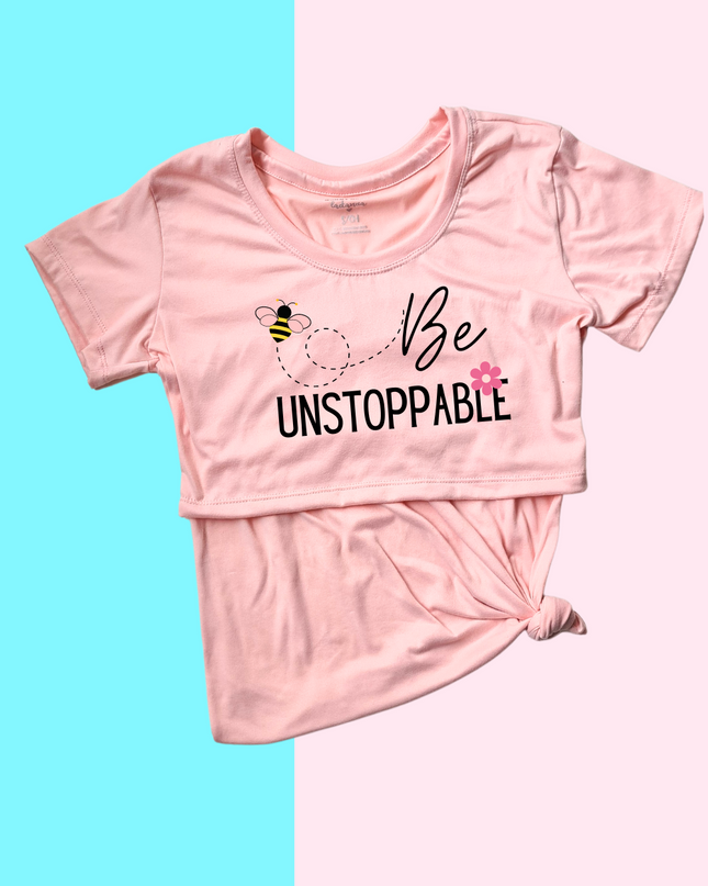 Blusa maternidad-lactancia mc estampada. Be unstoppable
