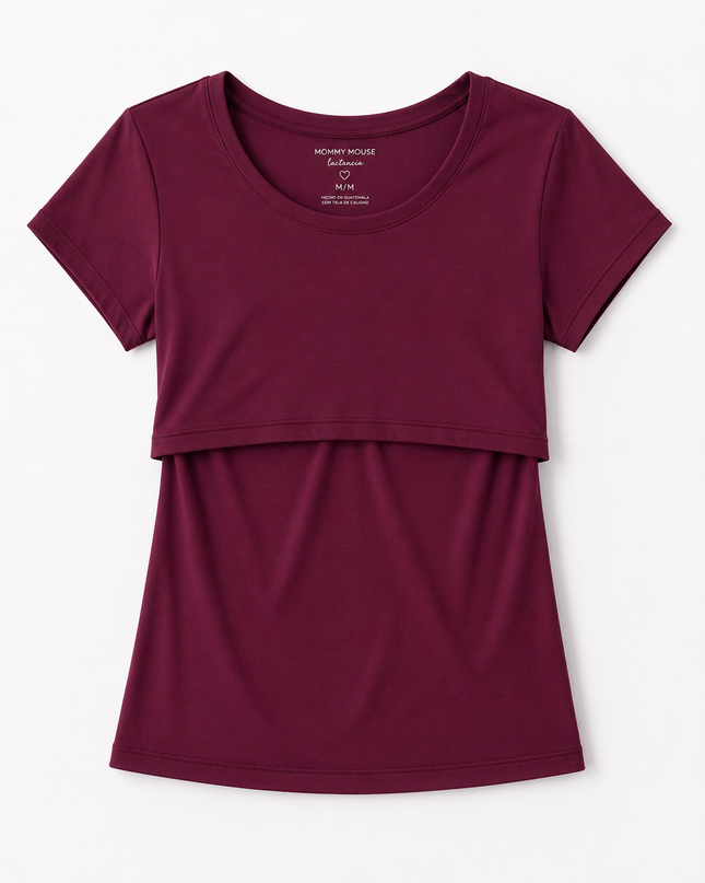 Blusa lactancia básica. Vino