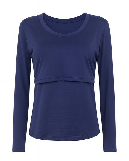 Blusa lactancia Manga Larga. Marino