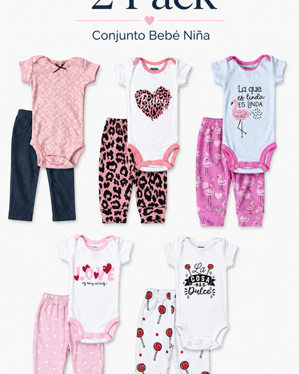 Pack. 2 Conjuntos bebé niña