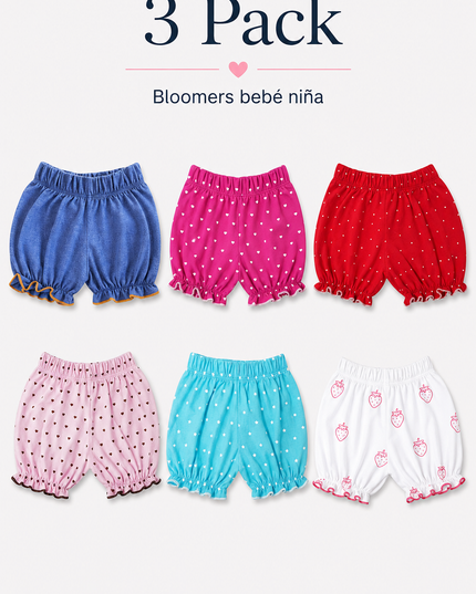 Pack. 4 Bloomers para bebé