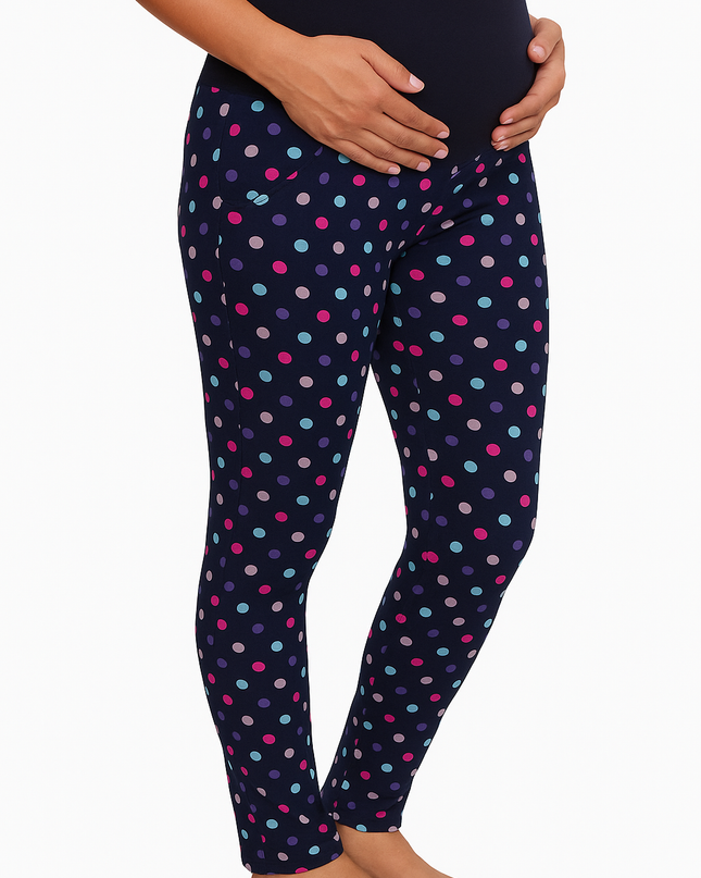 Pantalón de descanso maternidad. Marino puntos