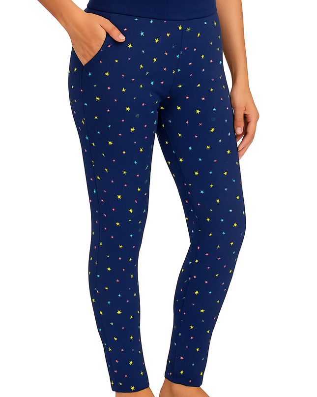 Pantalón de descanso dama. Estrellas navy