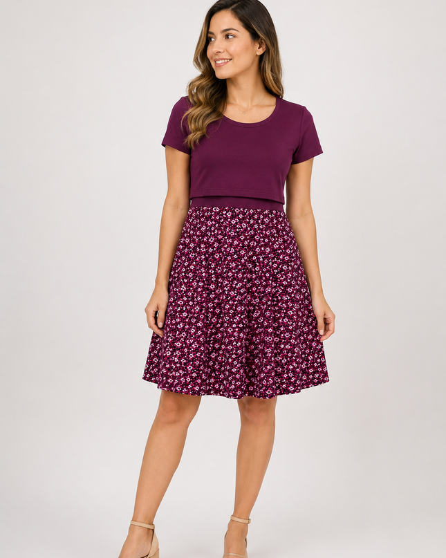 Vestido de lactancia Florencia. Vino