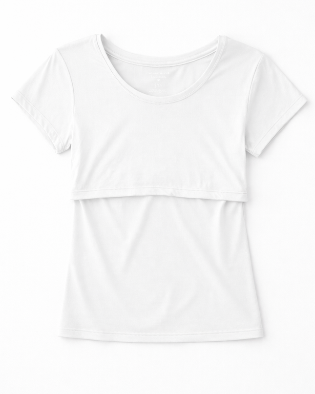 Blusa básica lactancia. Blanco