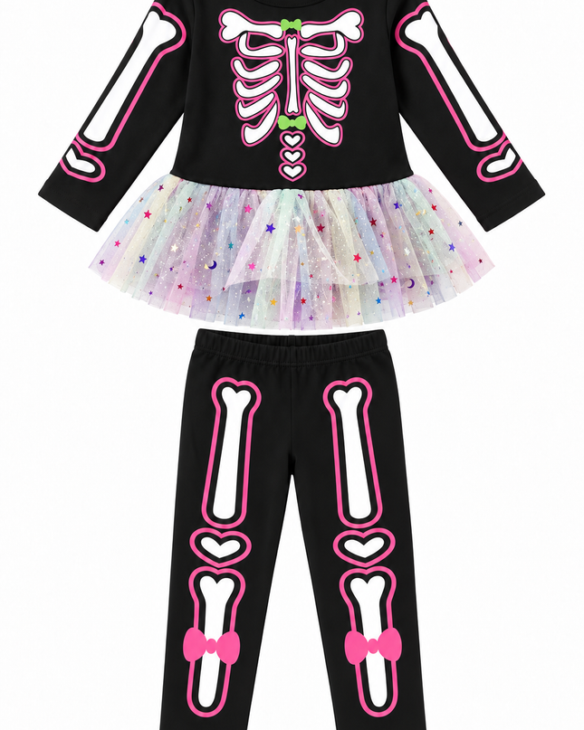 Conjunto 3-6 años . Huesitos Tul Fiusha