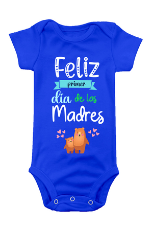 Pañalero Manga Corta niño. Feliz primer día de las madres osos