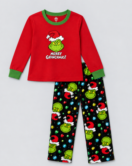 Pijama Flanel 1 a 16 años. Grinchy Esferas