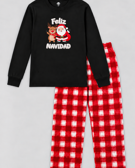 Pijama Cálida Flanel. Caballero Santa y Reno