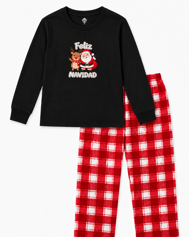 Pijama Flanel 1 a 16 años. Santa y Reno
