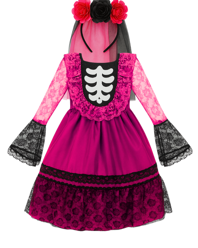Vestido catrina Fiusha. 3 a 10 años
