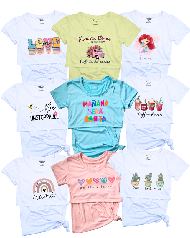 Promo 2 Blusas lactancia estampada manga corta
