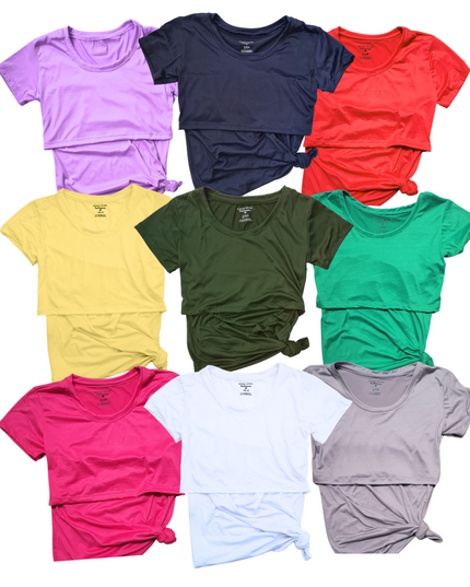 Promo 2 Blusas lactancia manga corta