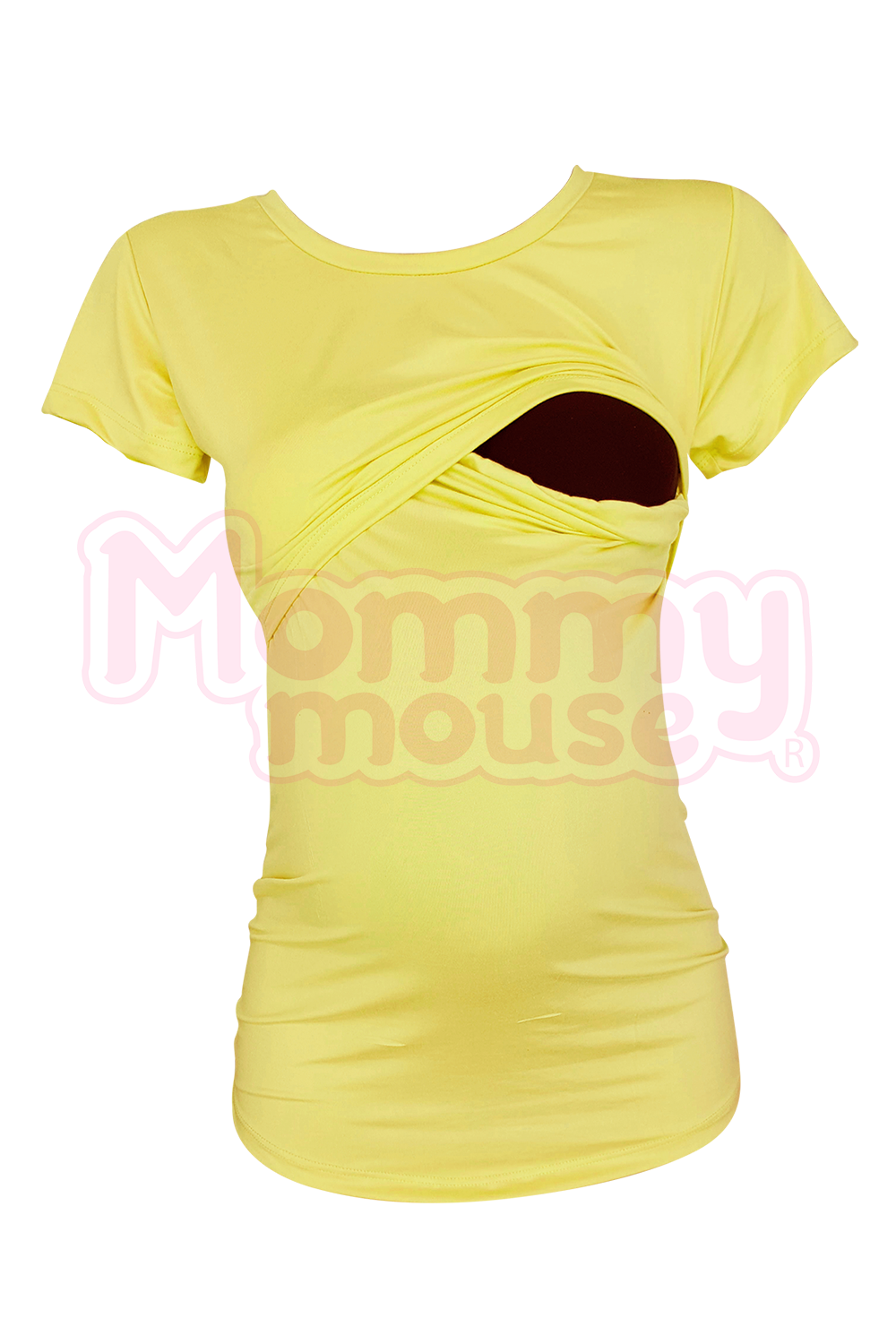 Blusa maternidad-lactancia. Amarillo paja