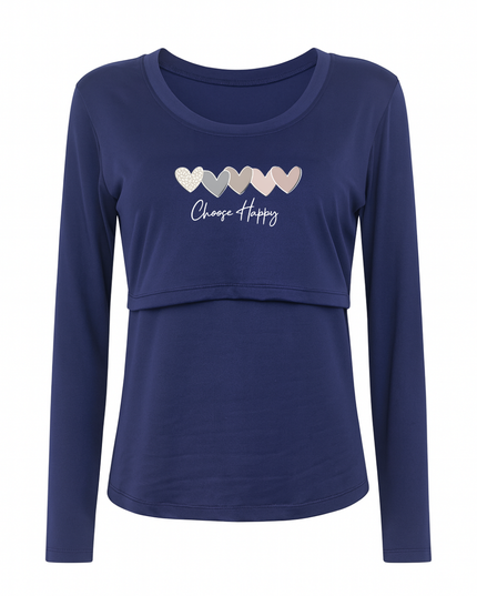 Blusa lactancia Manga Larga. Choose Happy