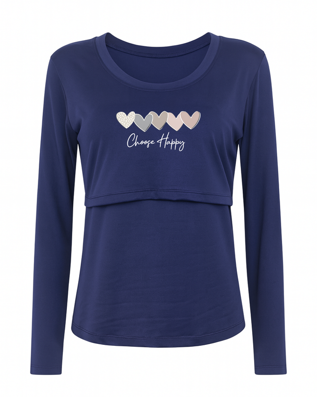 Blusa lactancia Manga Larga. Choose Happy