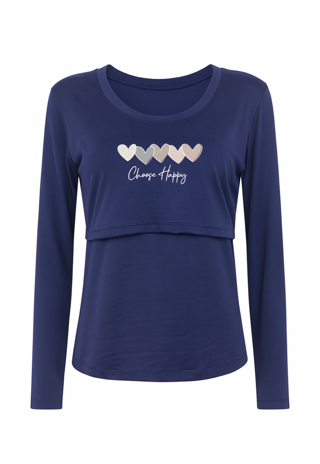 Blusa lactancia Manga Larga. Choose Happy