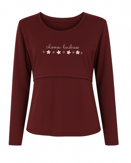 Blusa lactancia Manga Larga. Choose Kindness