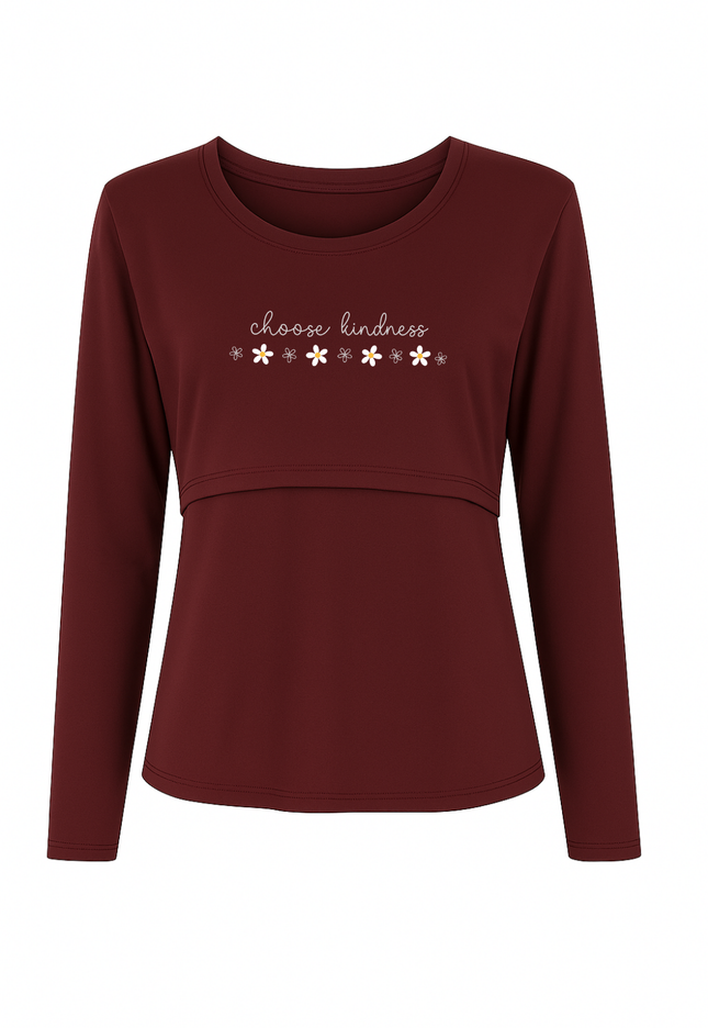 Blusa lactancia Manga Larga. Choose Kindness