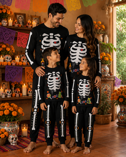 Pijama Dama. Esqueleto Día de muertos (PREVENTA)