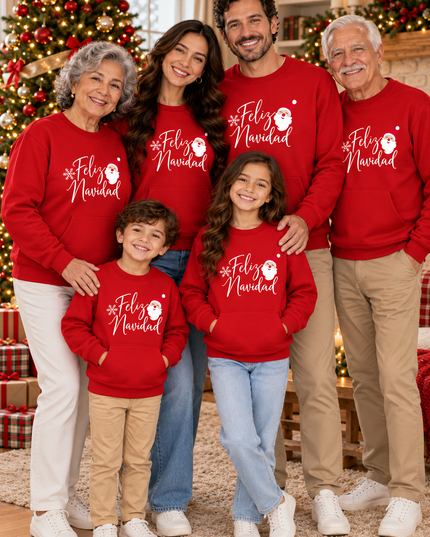 Sudadera afelpada Unisex. Navidad Santa