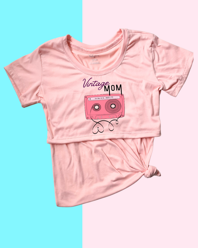 Blusa maternidad-lactancia mc estampada. Vintage mom