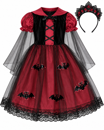 Vestido Vampira. 3 a 10 años
