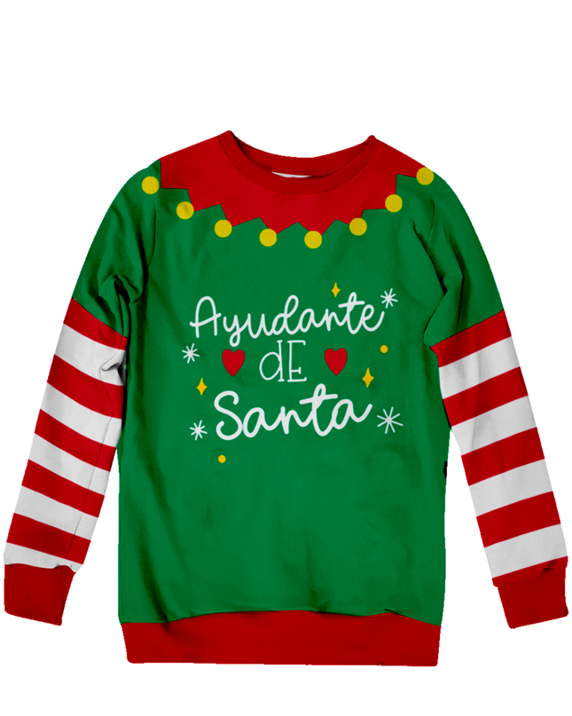 Sudadera afelpada Caballero. Duende ayudante de santa
