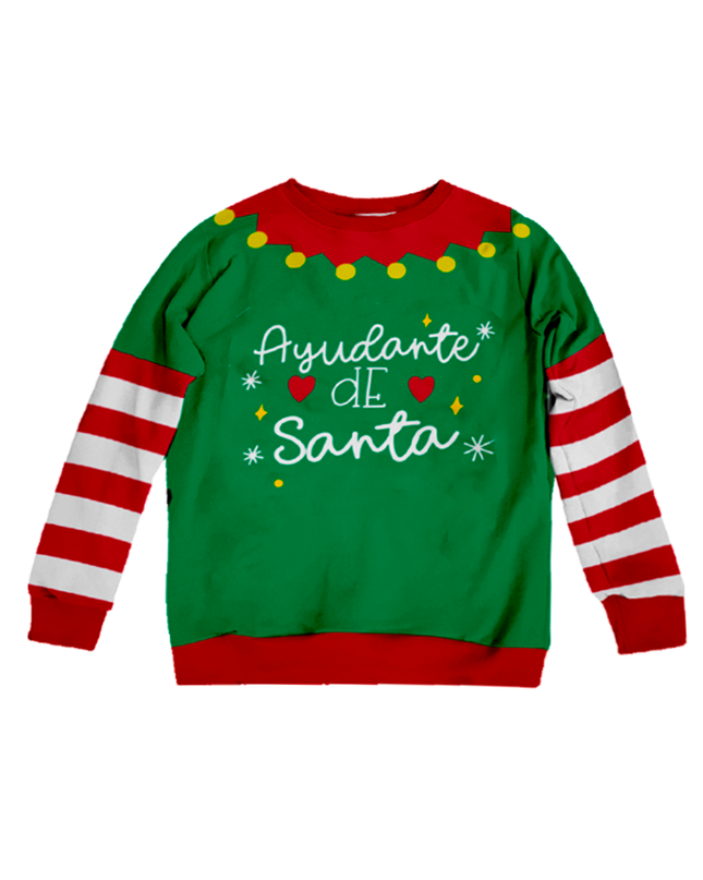 Sudadera afelpada Kids. Duende ayudante de santa