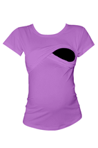 Blusa maternidad-lactancia. Lila