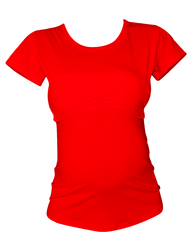 Blusa maternidad-lactancia. Roja