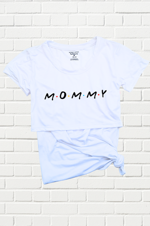 Blusa maternidad-lactancia mc estampada. Mommy friends