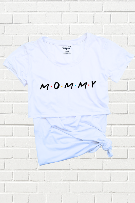Blusa maternidad-lactancia mc estampada. Mommy friends