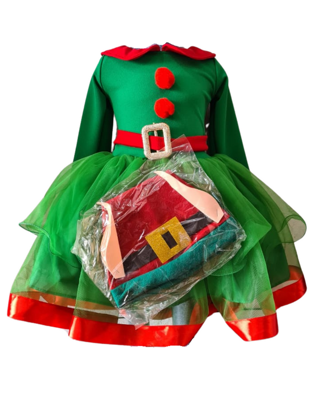 Vestido Duende gorrito. 2-8 años