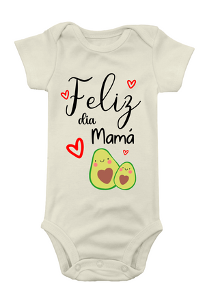 Pañalero Manga Corta niño. Feliz día mamá aguacates