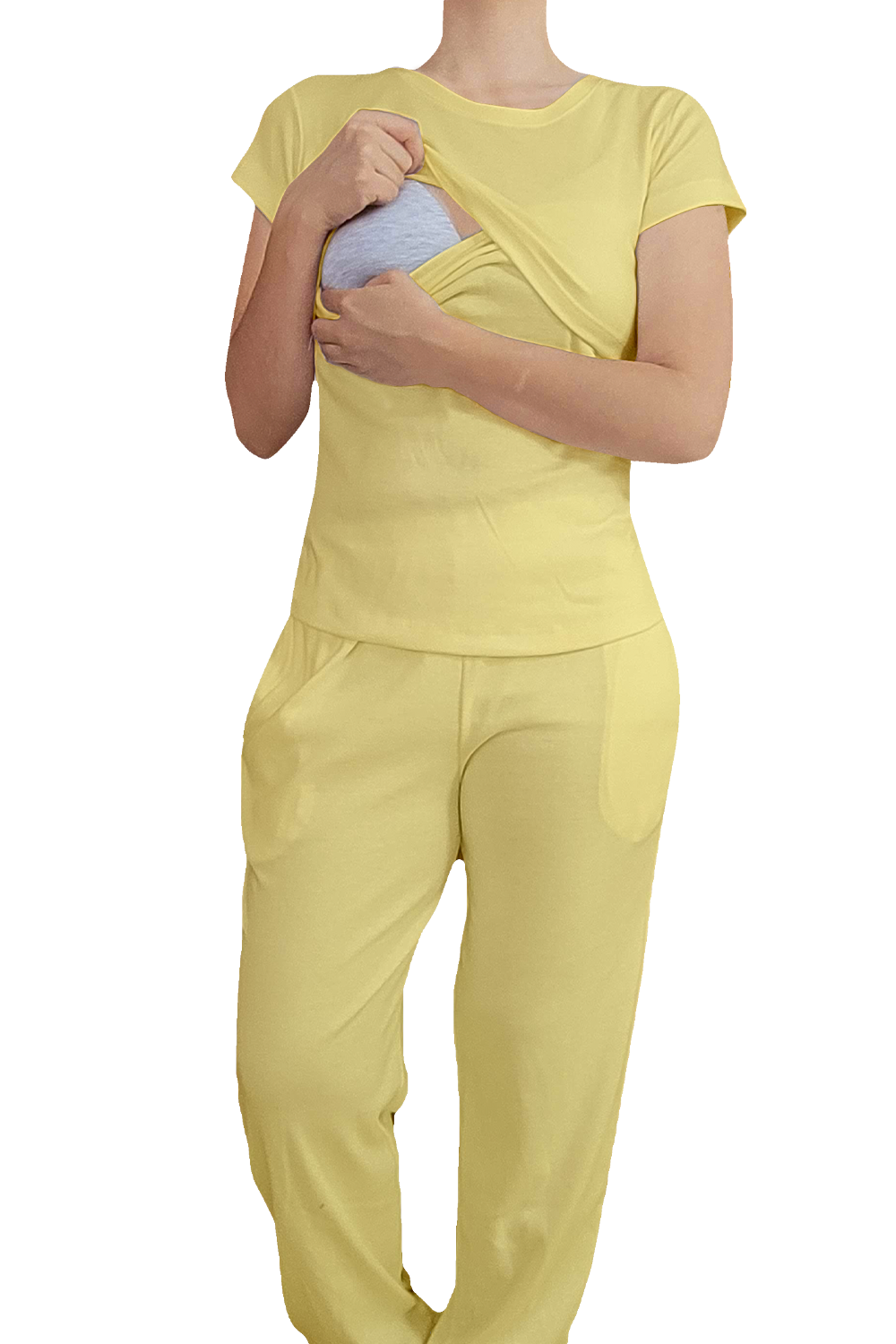 Conjunto Pants de Lactancia. Yellow