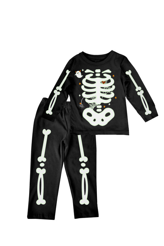 Conjunto 2-8 años . Esqueletito Glow