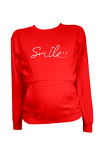 Sudadera ligera estampada Maternidad-lactancia. Smile