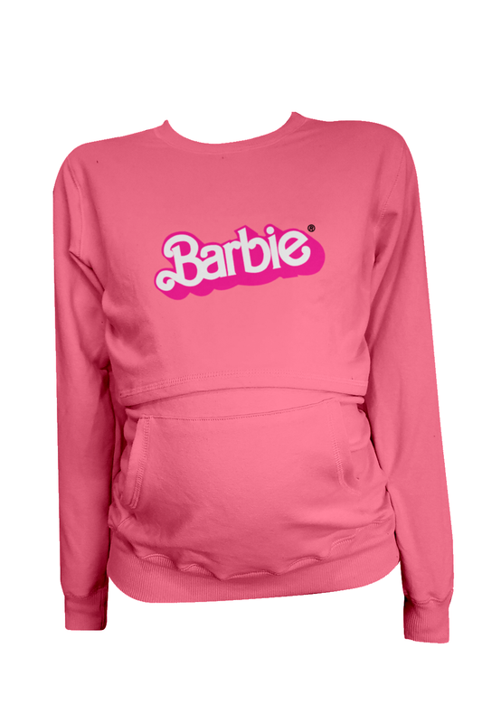 Sudadera ligera estampada Maternidad-lactancia. Barbie