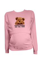 Sudadera ligera estampada Maternidad-lactancia. Bear surprise