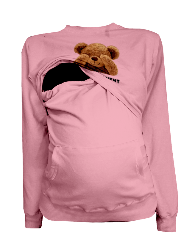 Sudadera ligera estampada Maternidad-lactancia. Bear surprise