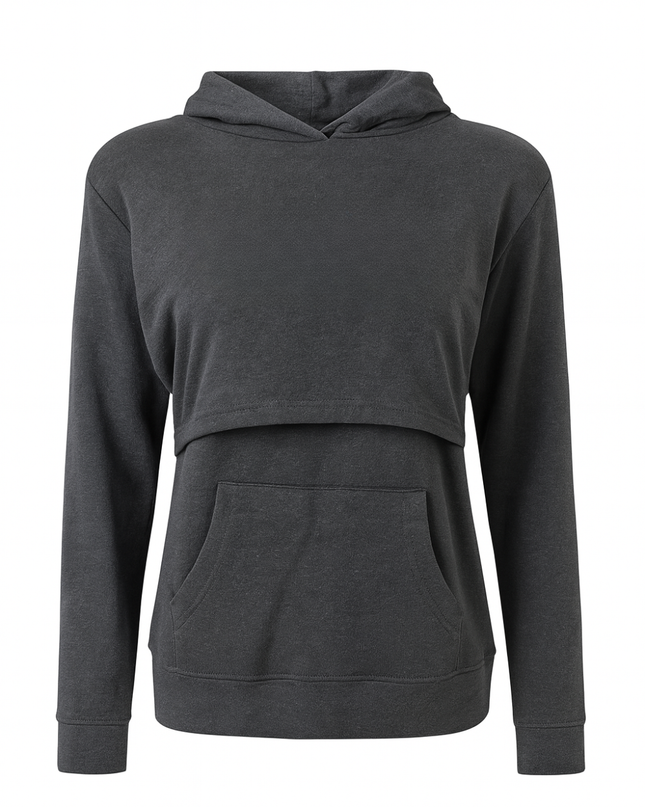 Sudadera ligera capucha lisa Lactancia. Oxford