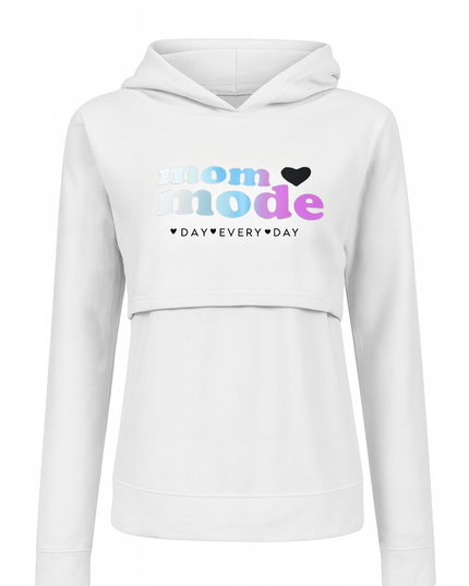Sudadera afelpada capucha estampada Lactancia. Mom mode