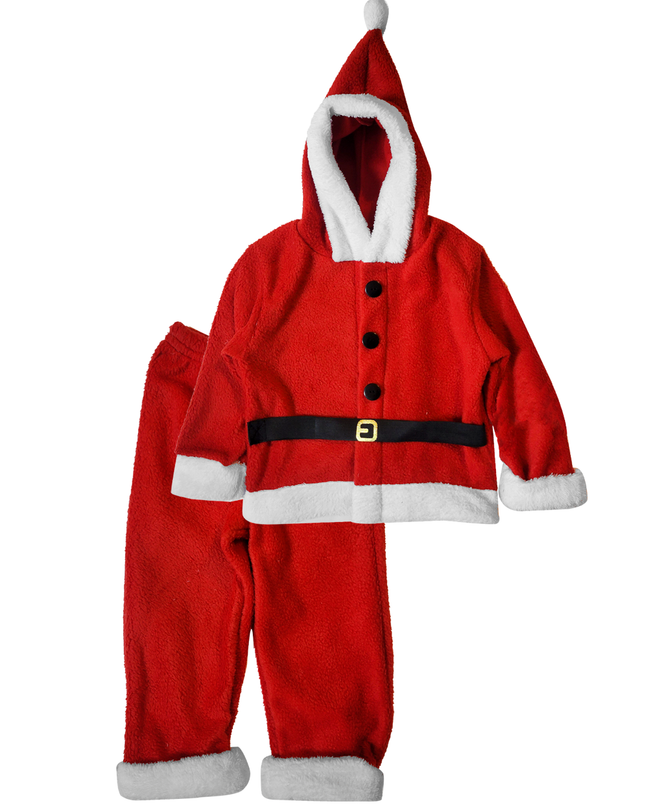 Conjunto polar niño y bebé Santa Claus.